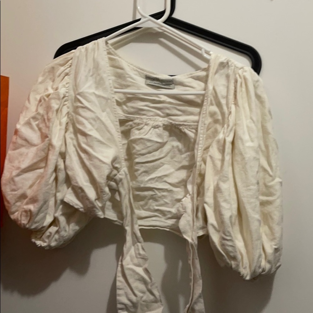 Cream cropped jacket